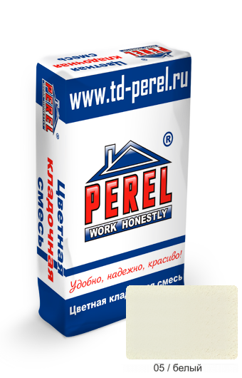 Цветная кладочная смесь Perel SL белая (0005), 50кг - Перель